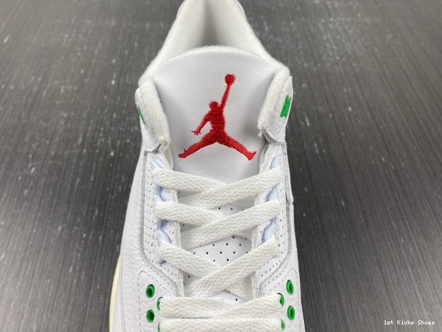 1st Kicks Shoes Jordan (W) Retro 3 CK9246-136 Lucky Green 0822